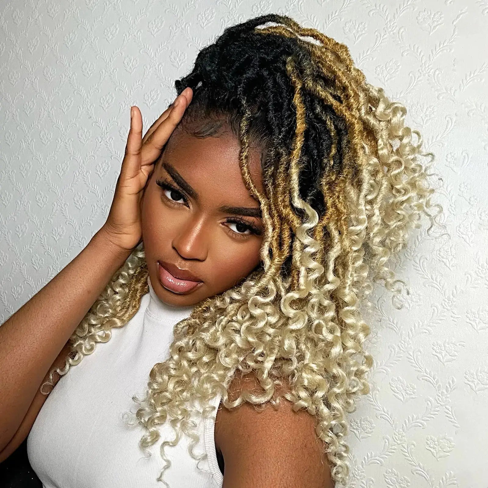 Toyotress Passion Locs Crochet Hair Handmade Curly Hair Crochet Synthetic Braiding Hair